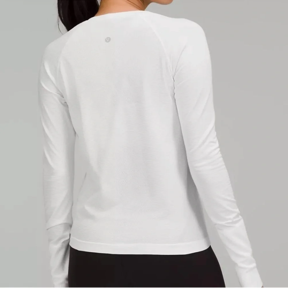 Lululemon Swiftly Tech Long Sleeve Shirt 2.0 Race Length - Size 10 - White - Picture 4 of 10